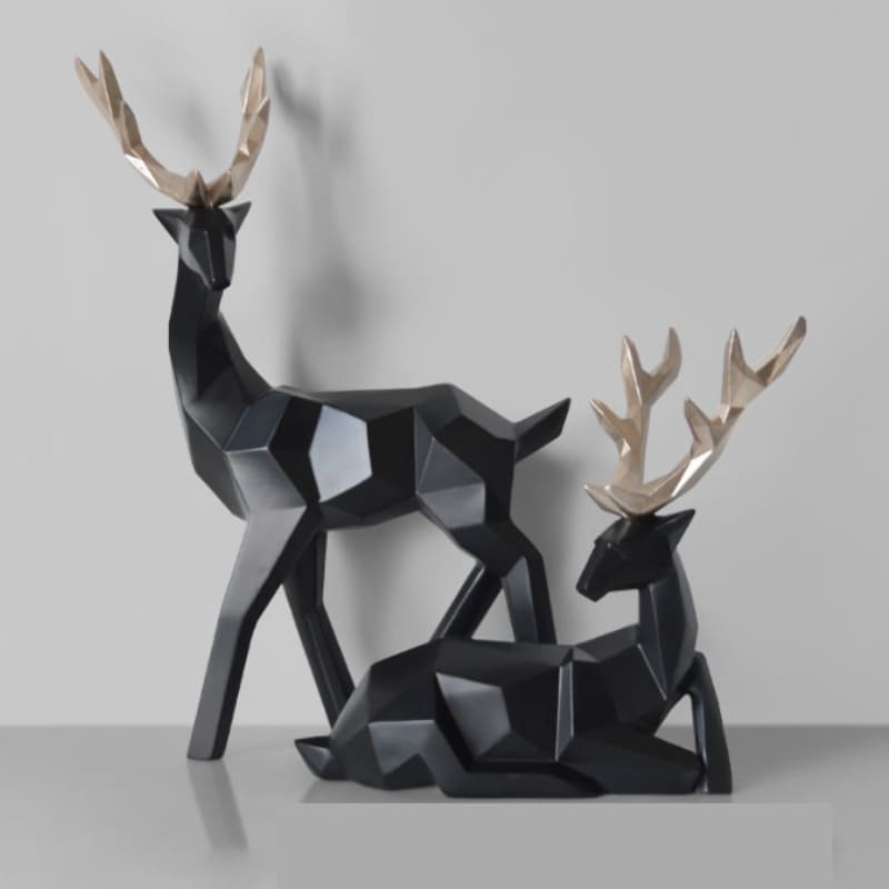 Decoração de Mesa Estátua Cervo 2 Peças em Resina