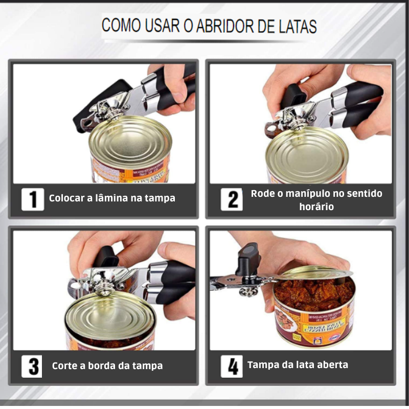 Abridor Profissional de Latas e Garrafas - Utilar