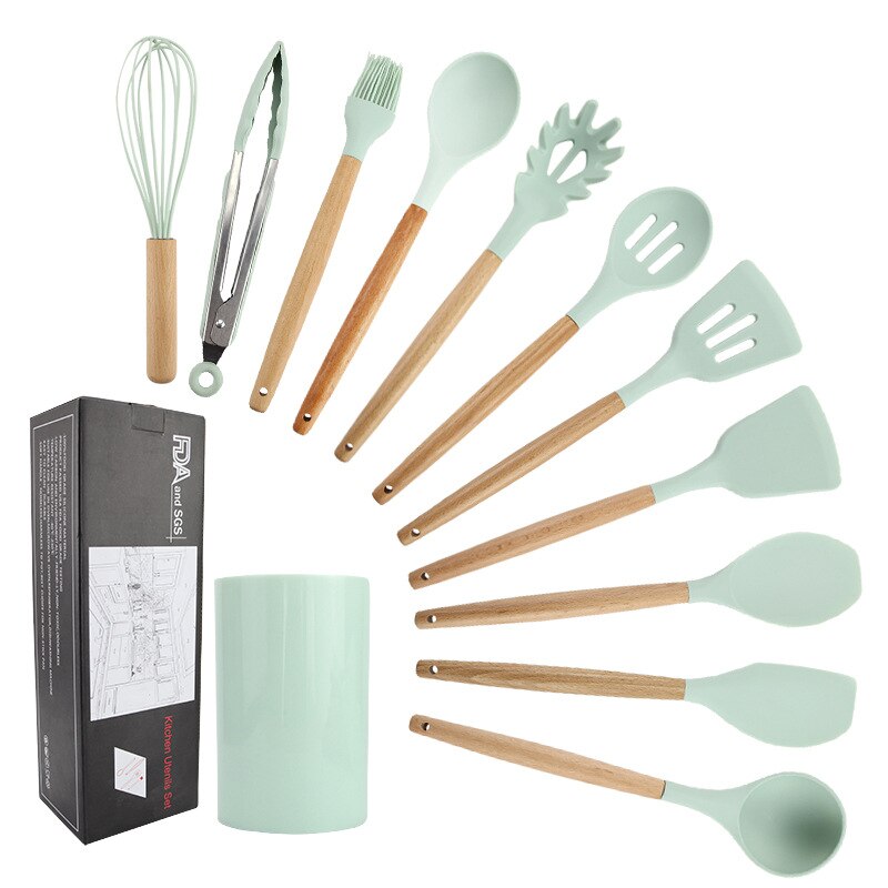 Conjunto Profissional com 12 Utensílios para Cozinha de Silicone Antiaderente - Utilar